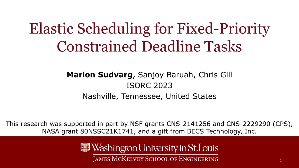 elastic scheduling for fixed priority tasks isorc 2023 stu