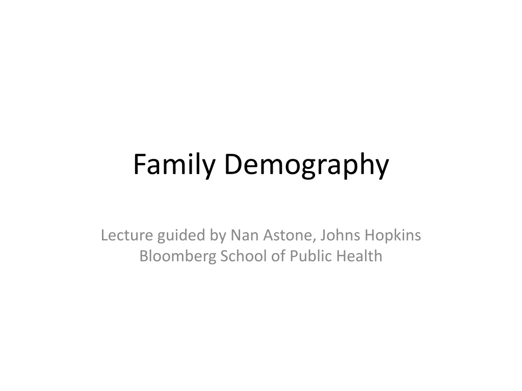 demographic perspectives on family structures and kinship dynami