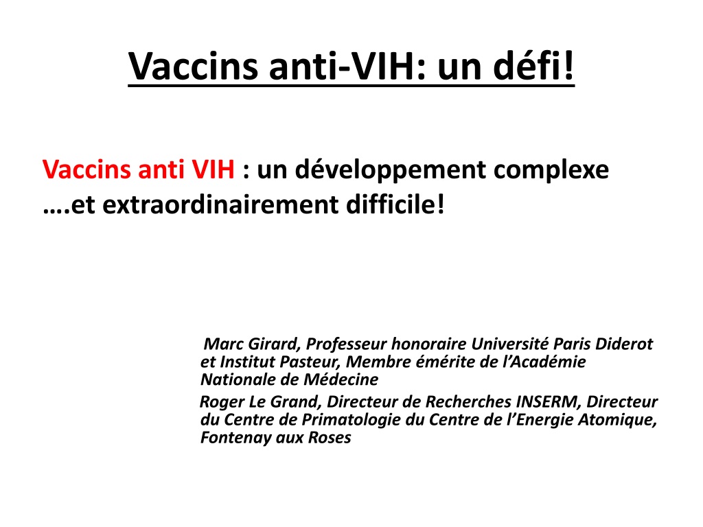 challenges in developing an hiv vacci