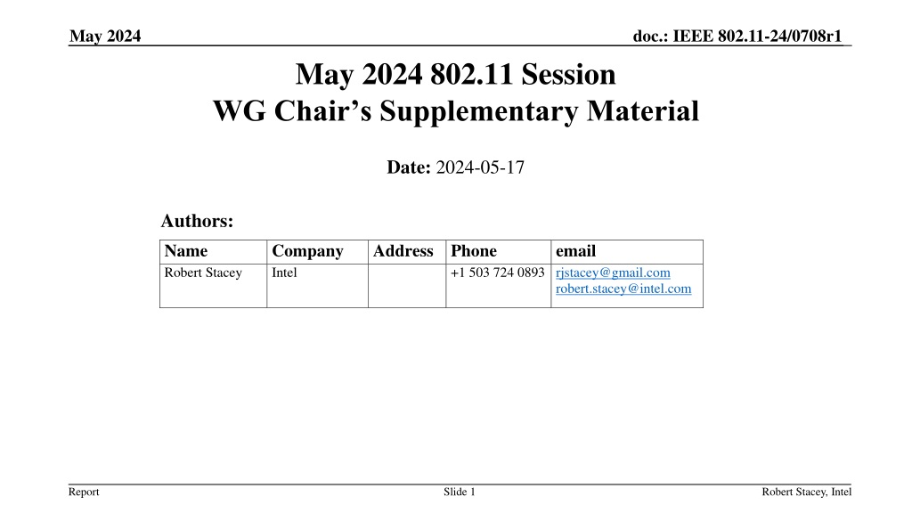 ieee 802 11 24 0708r1 supplementary material for may 2024 wg sessi