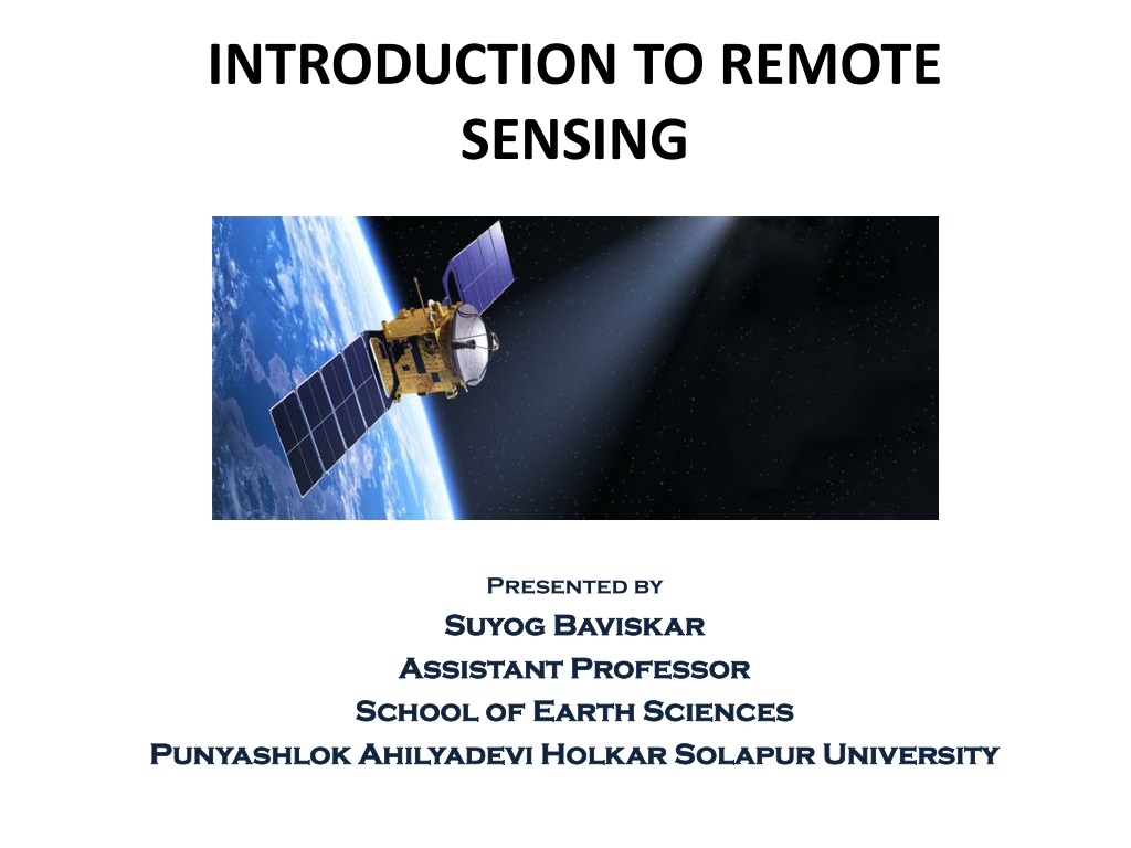 Overview of Remote Sensing: Principles, History, and Applications