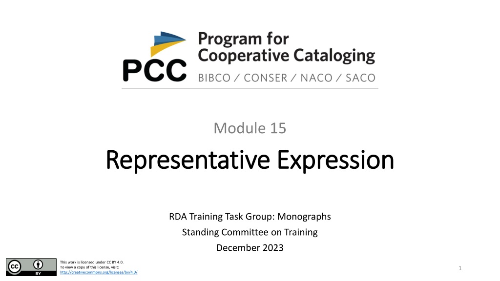 Understanding Representative Expression in Bibliographic Records