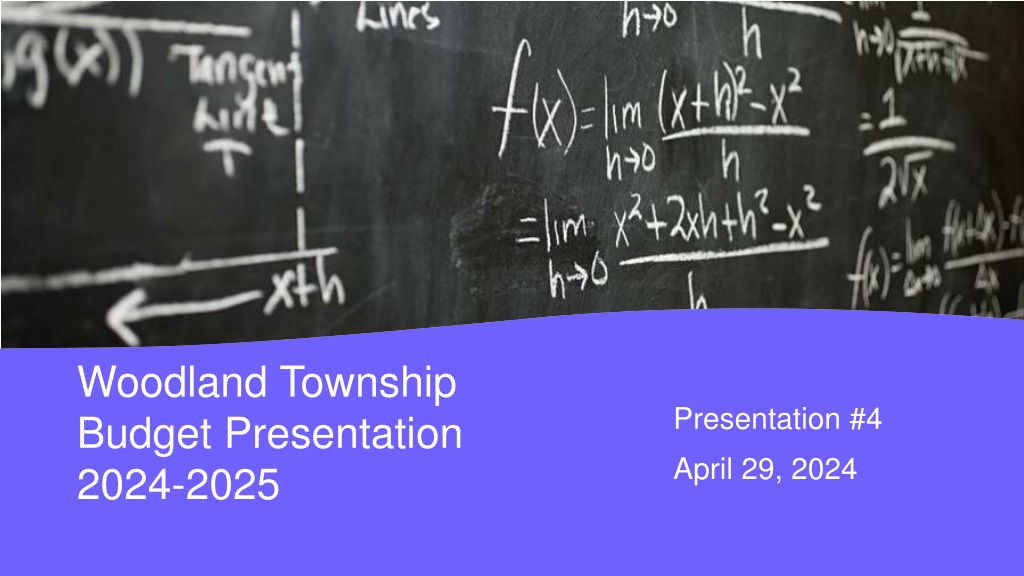 Woodland Township Budget Presentation 2024-2025 Overview