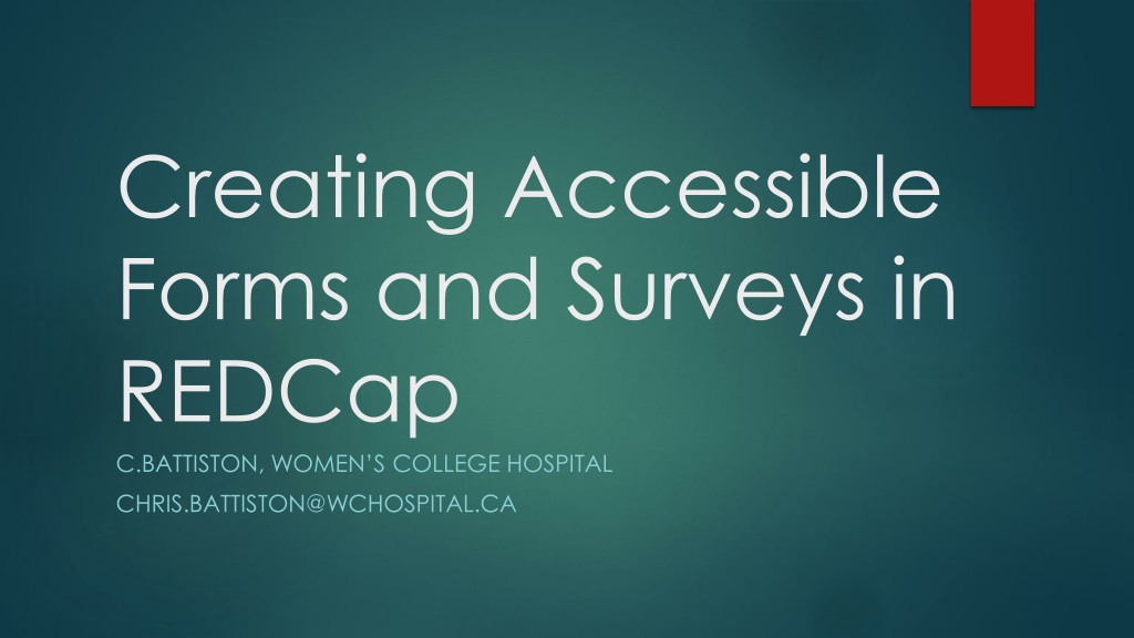 enhancing accessibility in redcap forms and surve