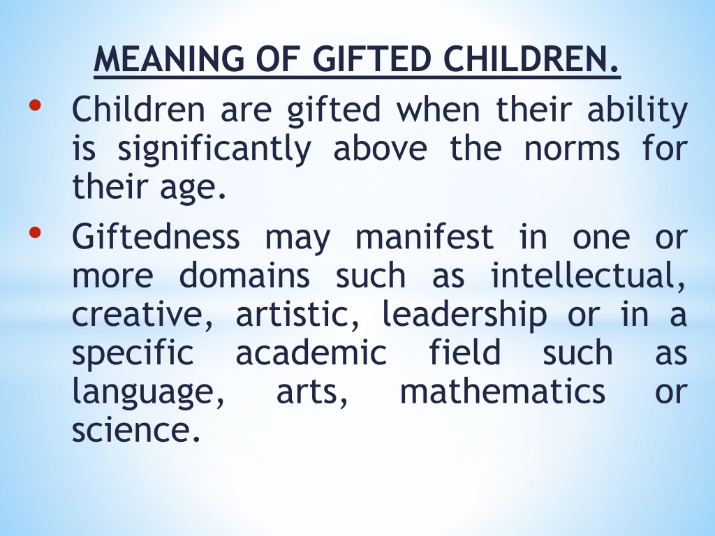 understanding gifted children characteristics and natu
