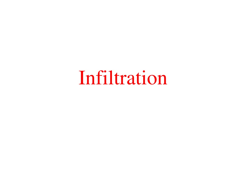 PPT - Understanding Infiltration in Soil: Horton's Equation and ...