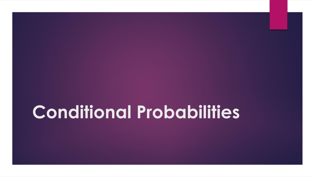1 understanding conditional probability 2 conditional probability is the likelihood of an event occurring based on a previous event it calculates t
