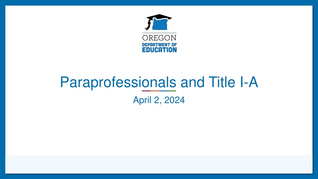 understanding title i a paraprofessional requirements in oreg