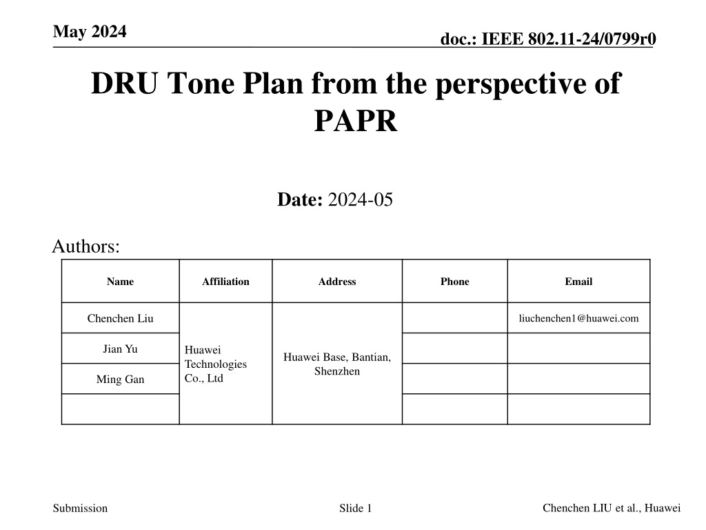 ieee 802 11 24 0799r0 dru tone plan for papr optimizati