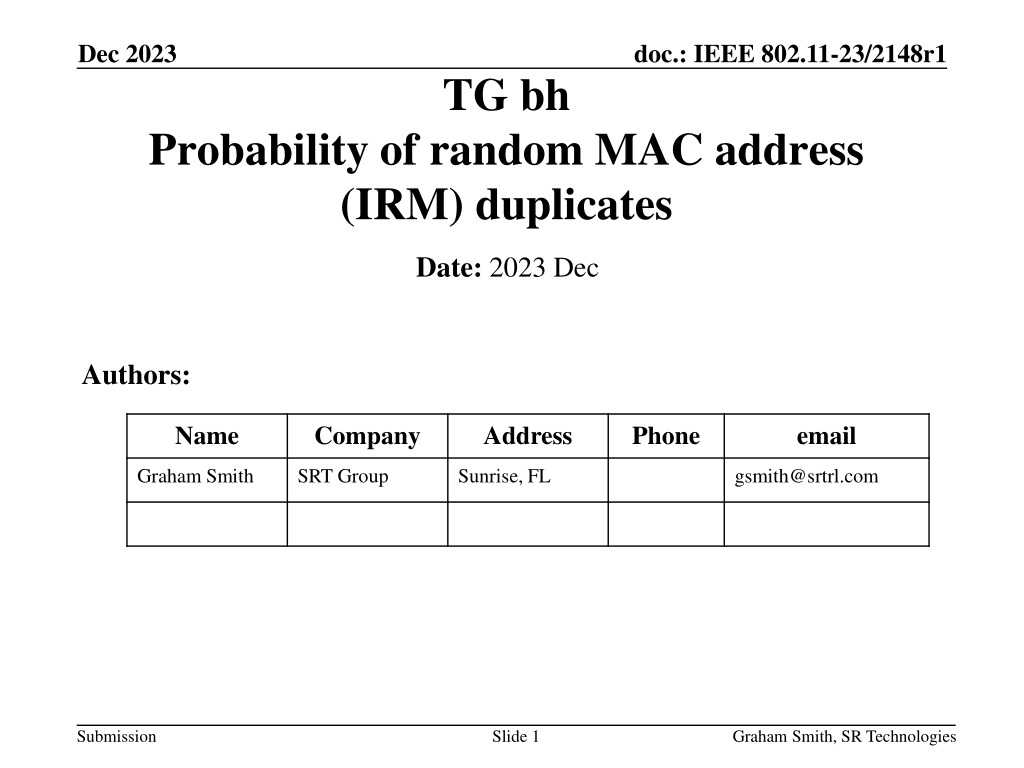 Analysis of Probability of Random MAC Address Duplicates in IEEE 802.11 Networks
