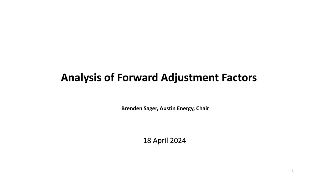 Analysis of Forward Adjustment Factors in ERCOT Credit Estimation