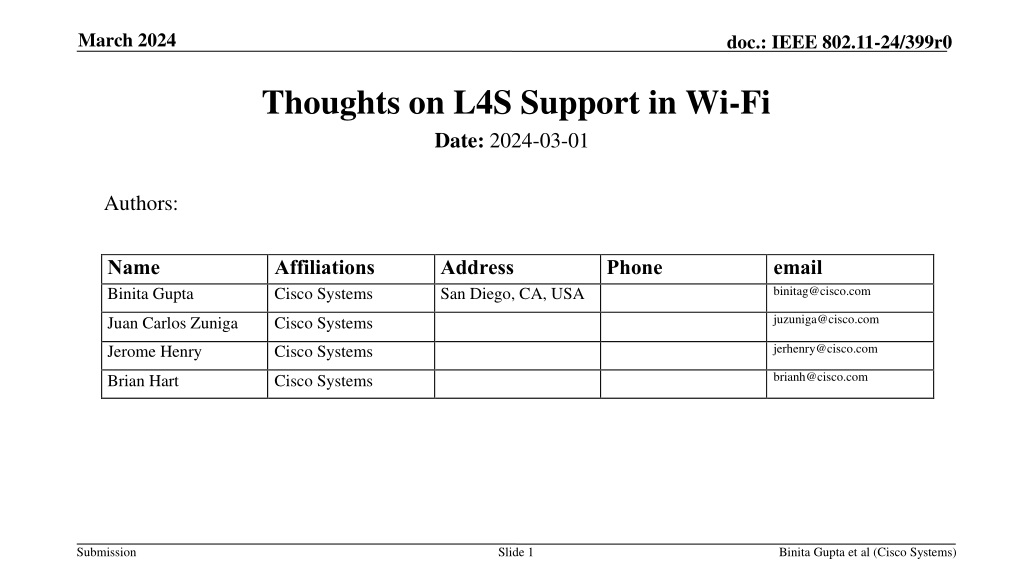 enhancements for l4s support in wi fi networ