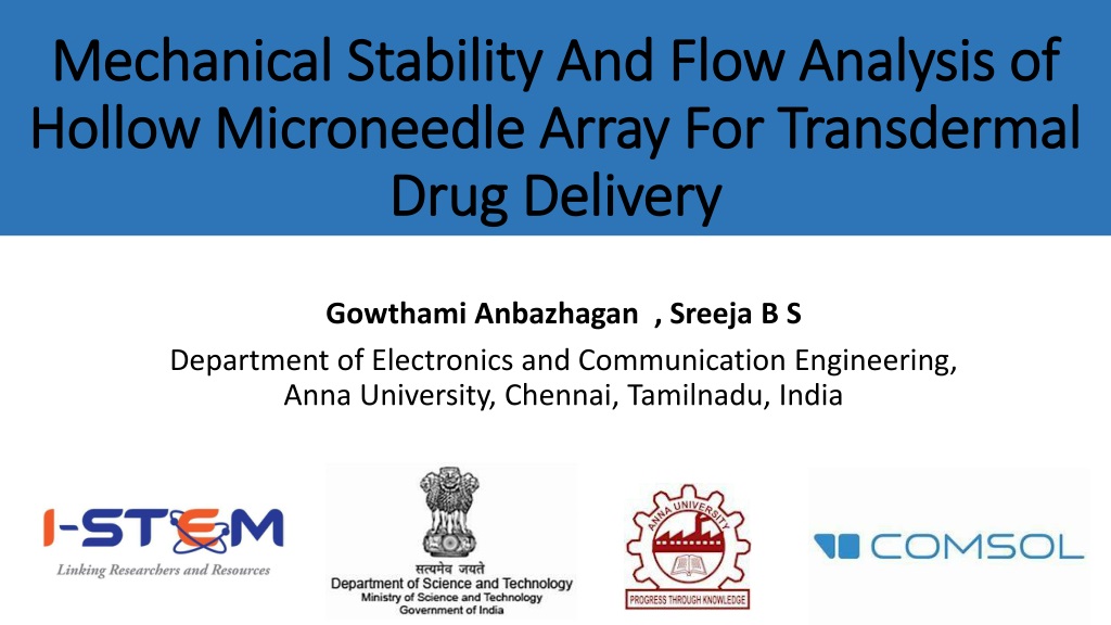mechanical stability and flow analysis of hollow microneedle array for transdermal drug delive