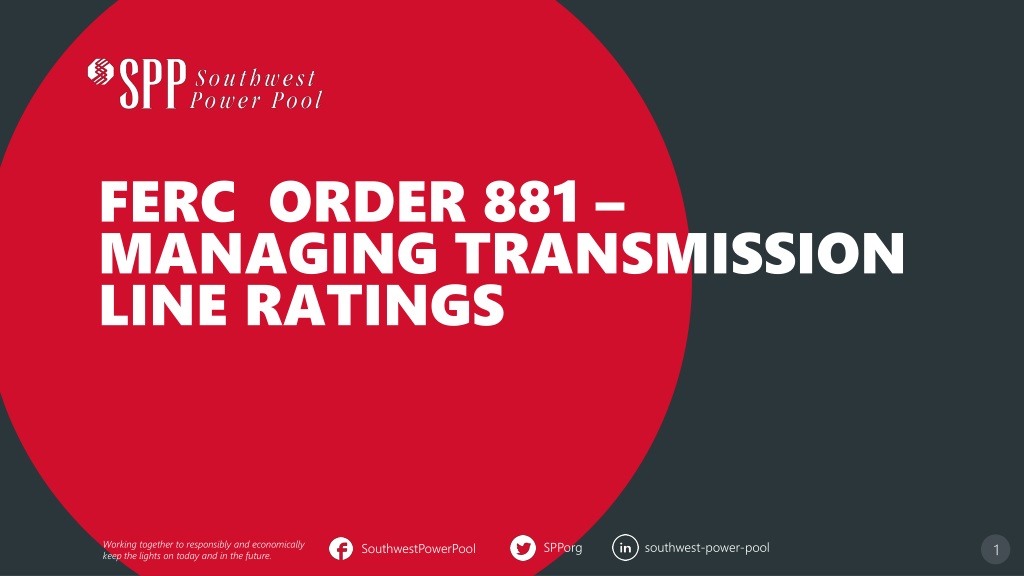 PPT - FERC Order 881: Managing Transmission Line Ratings for Grid ...