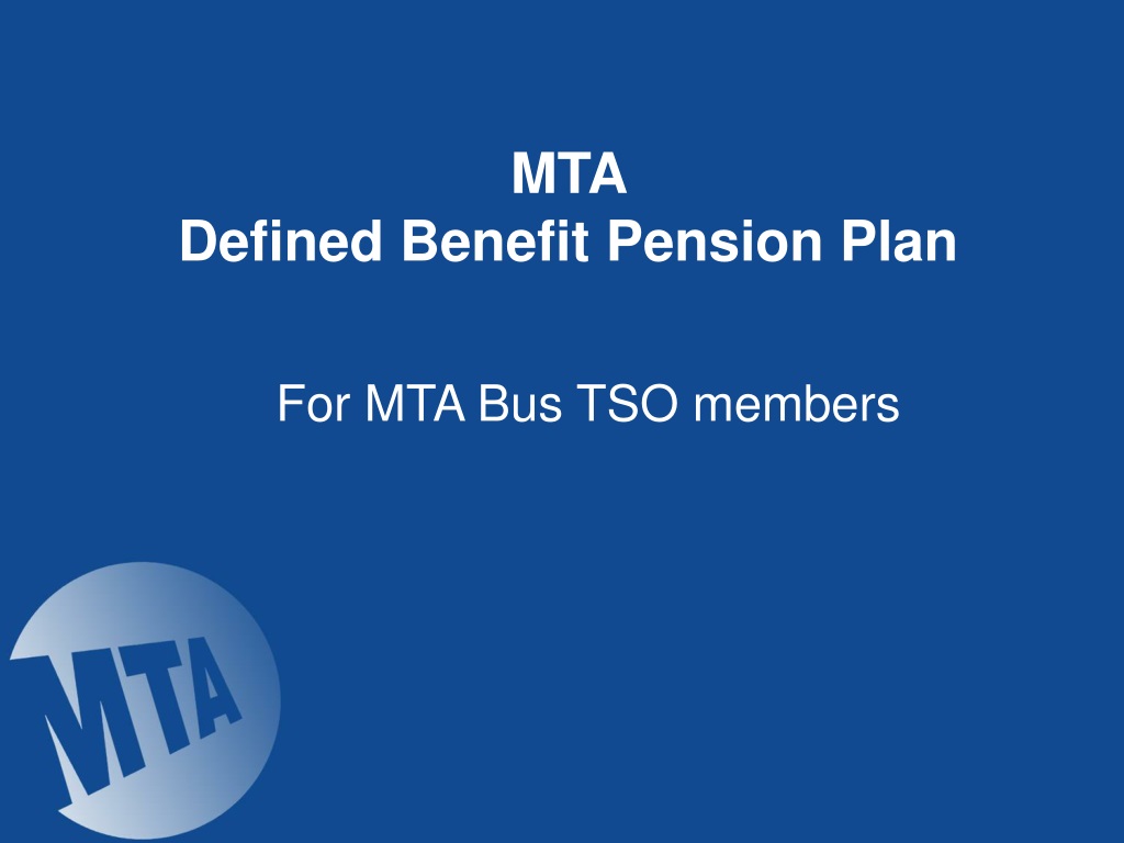 mta bus tso pension plan overvi
