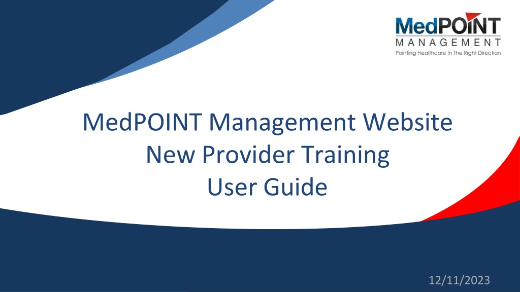 MedPOINT Management Provider Training User Guide