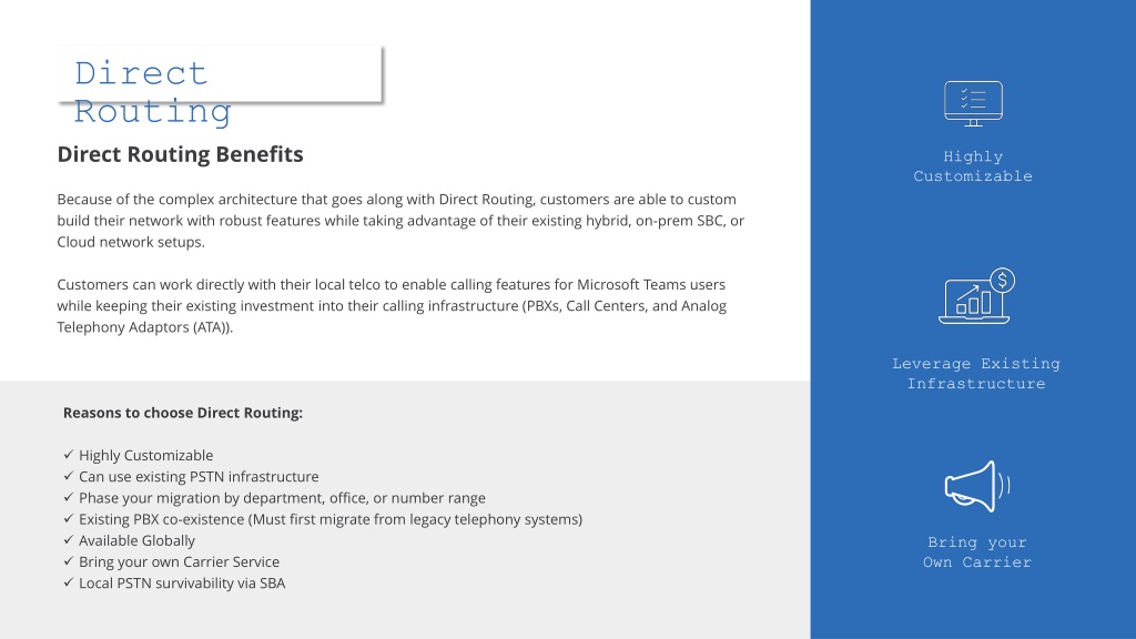 direct routing vs direct routing as a service draas a comparis