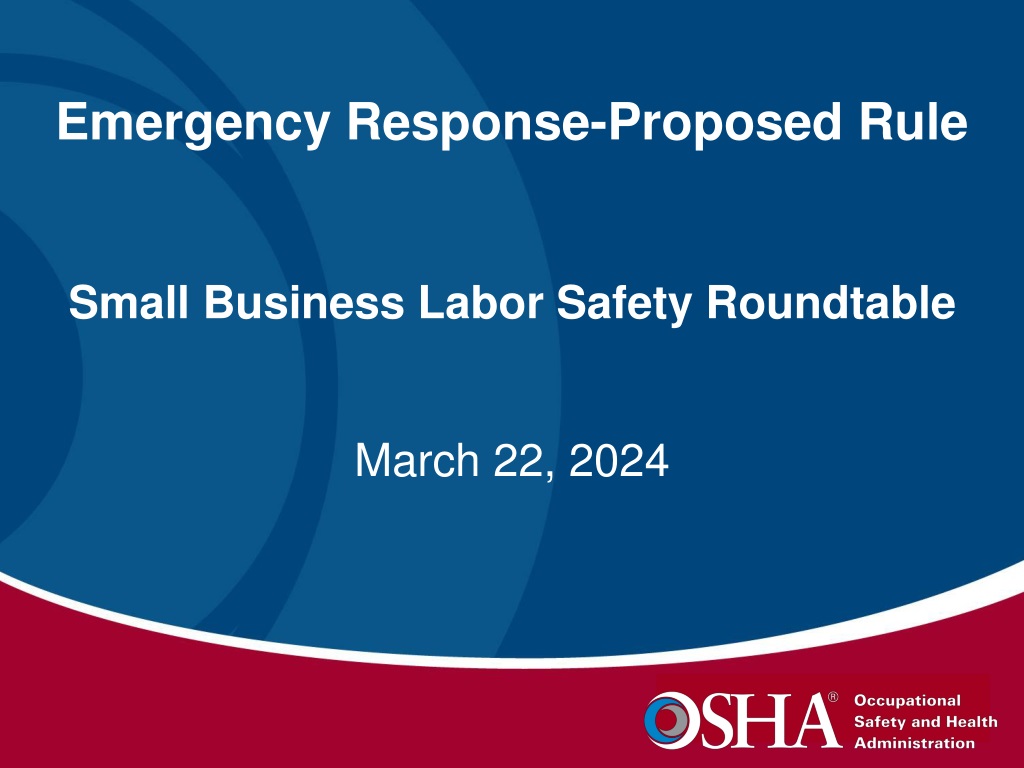 proposed update to osha standard for emergency response entiti