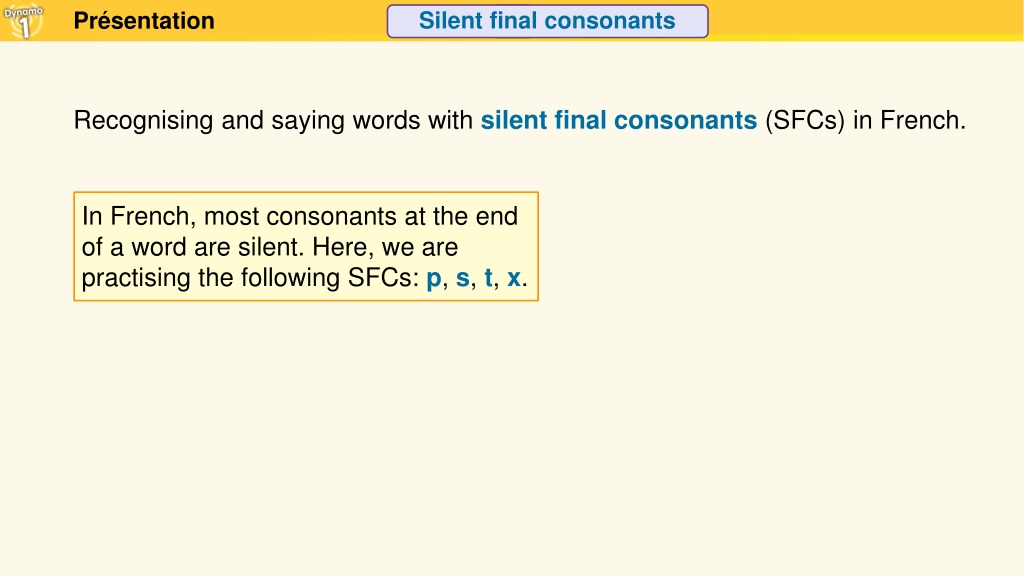 Practising Silent Final Consonants in French