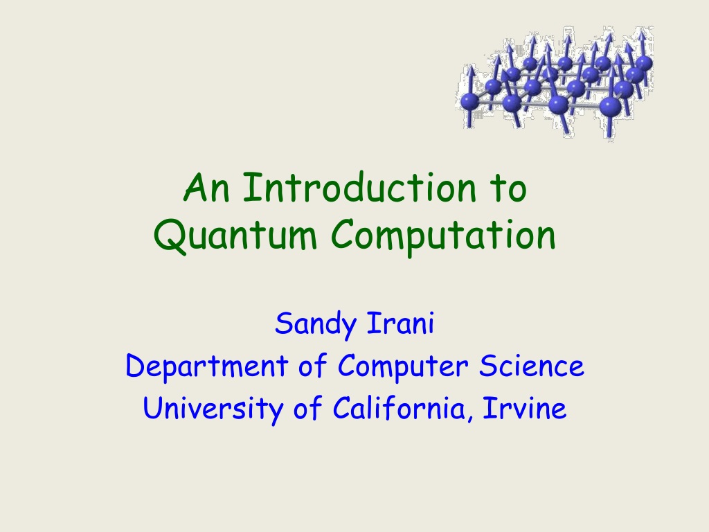 quantum computation overview and applicatio