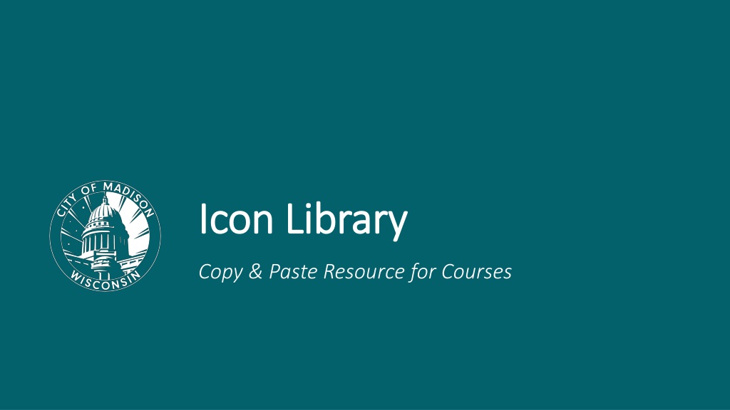 utilize icon library for engaging course materia