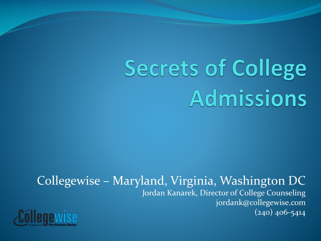 College Admissions Seminar Overview by Collegewise