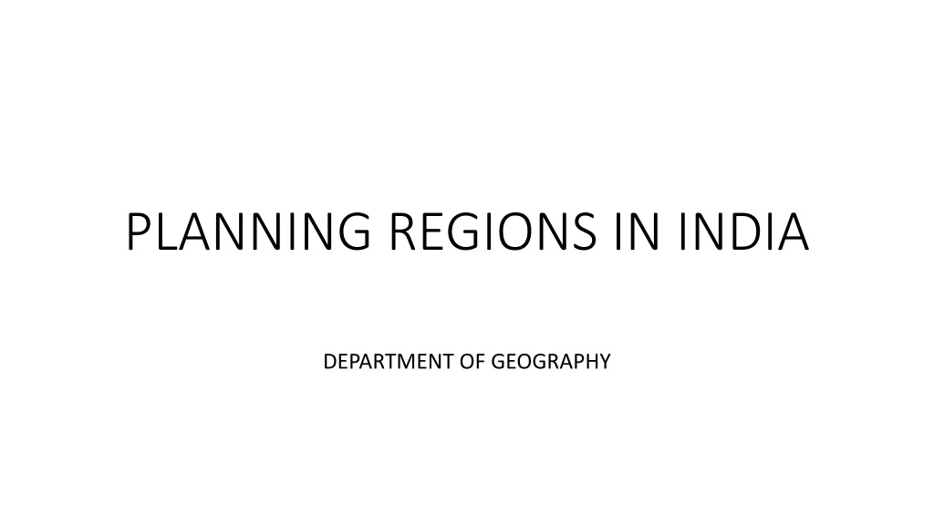geographic regionalization in india planning regions overvi