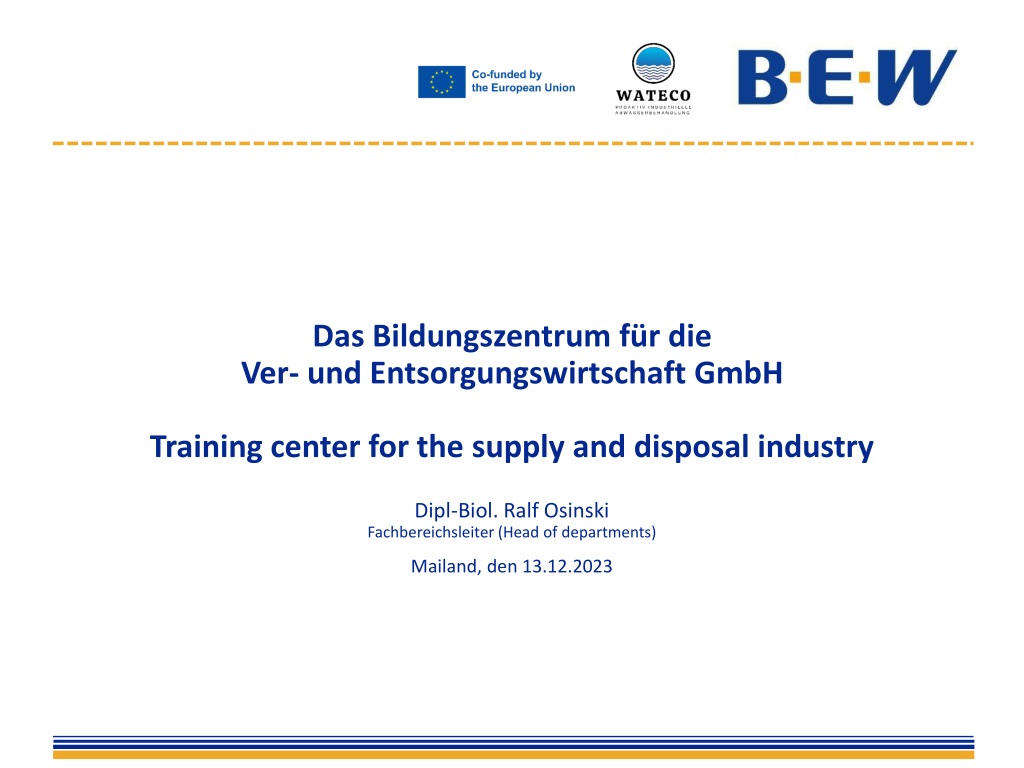 training center for supply and disposal industry overvi