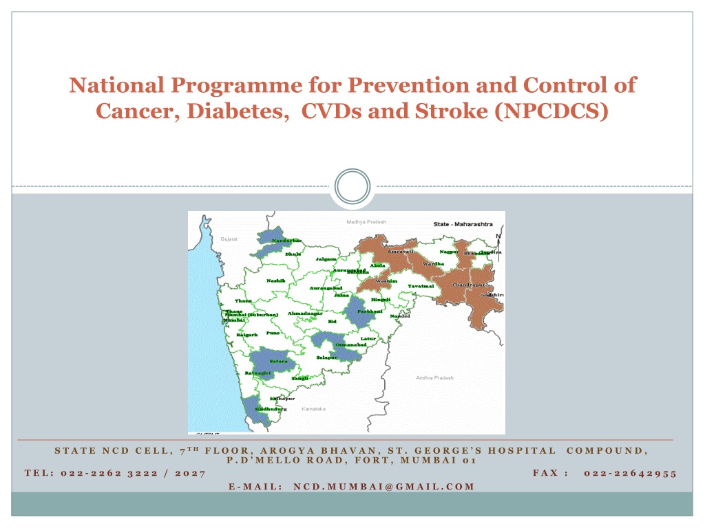 national programme for prevention and control of ncds in maharasht