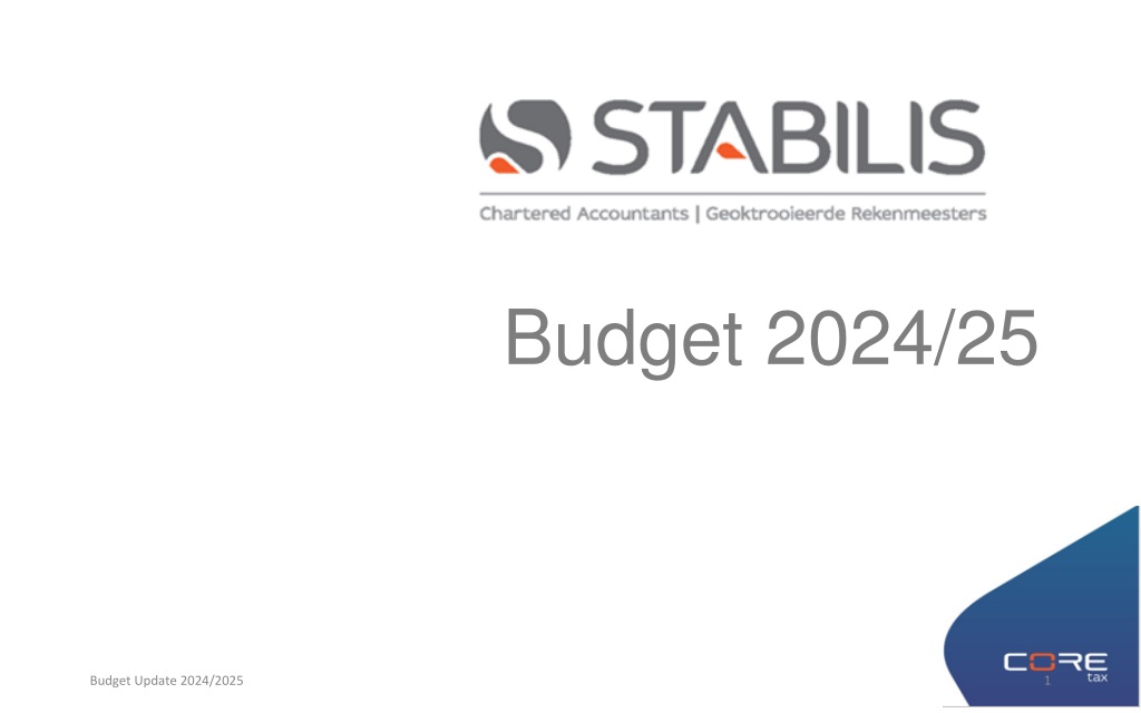 budget update 2024 2025 tax proposals and highligh