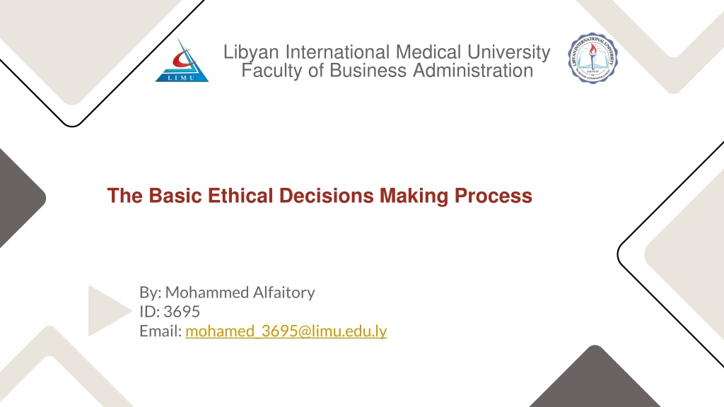 PPT - Ethical Decision-Making Process In Business Administration ...