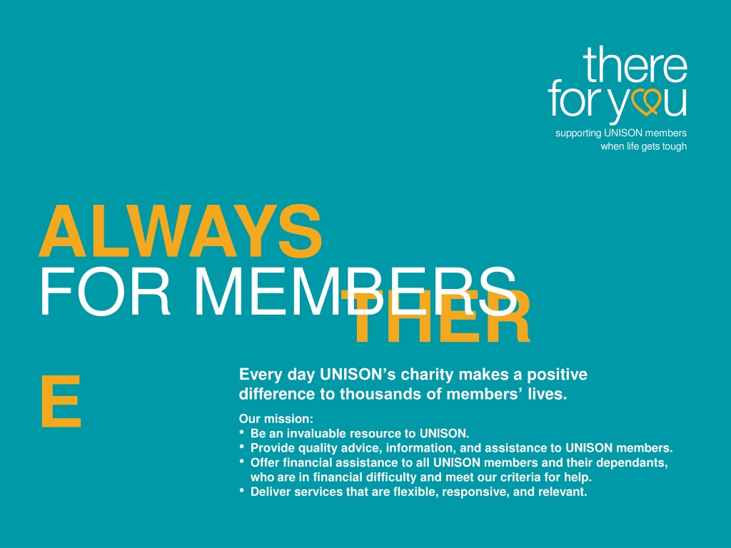 UNISON Charity: Providing Support in Tough Times