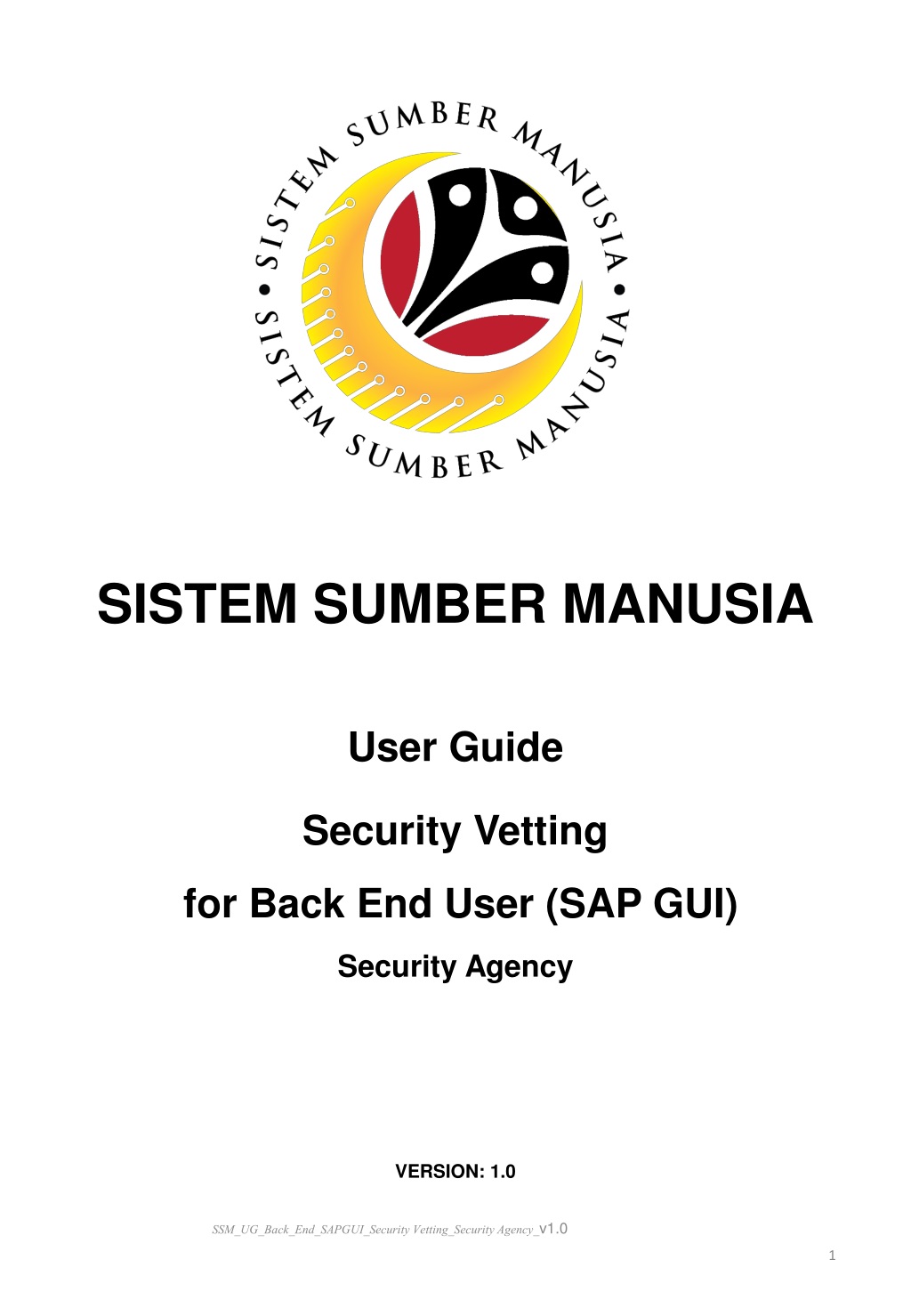 security vetting user guide for sap gui back end security agency version 1