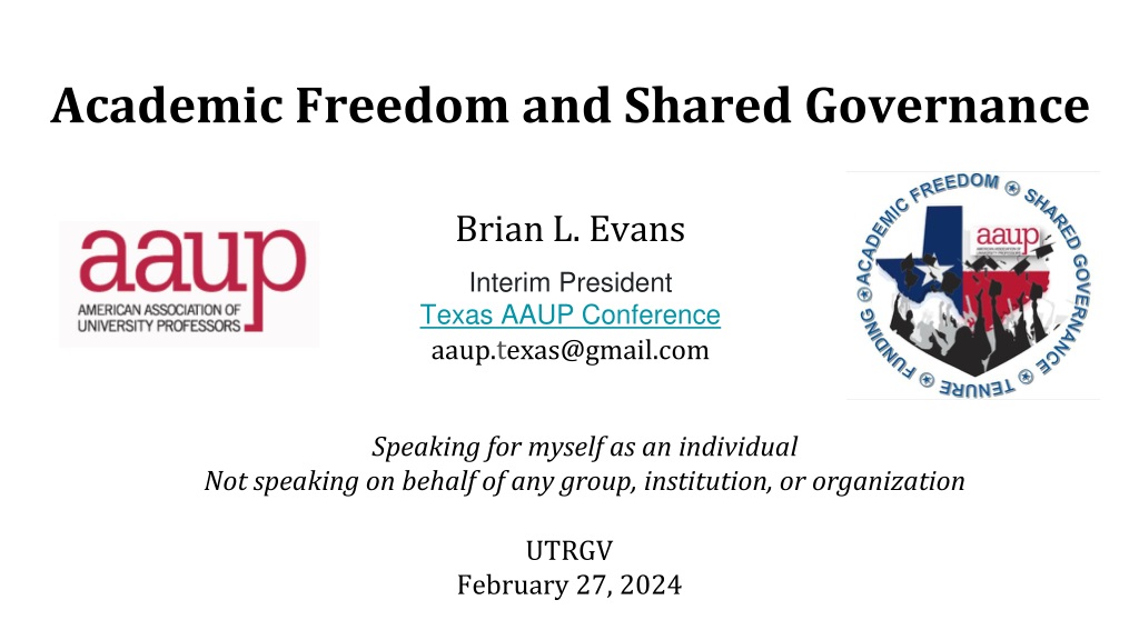 Ppt - Academic Freedom And Shared Governance In Higher Education 