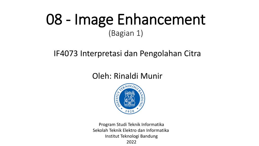 understanding image enhancement methods in spatial doma