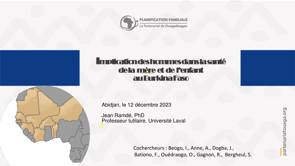 implication of men in maternal and child health in burkina fa