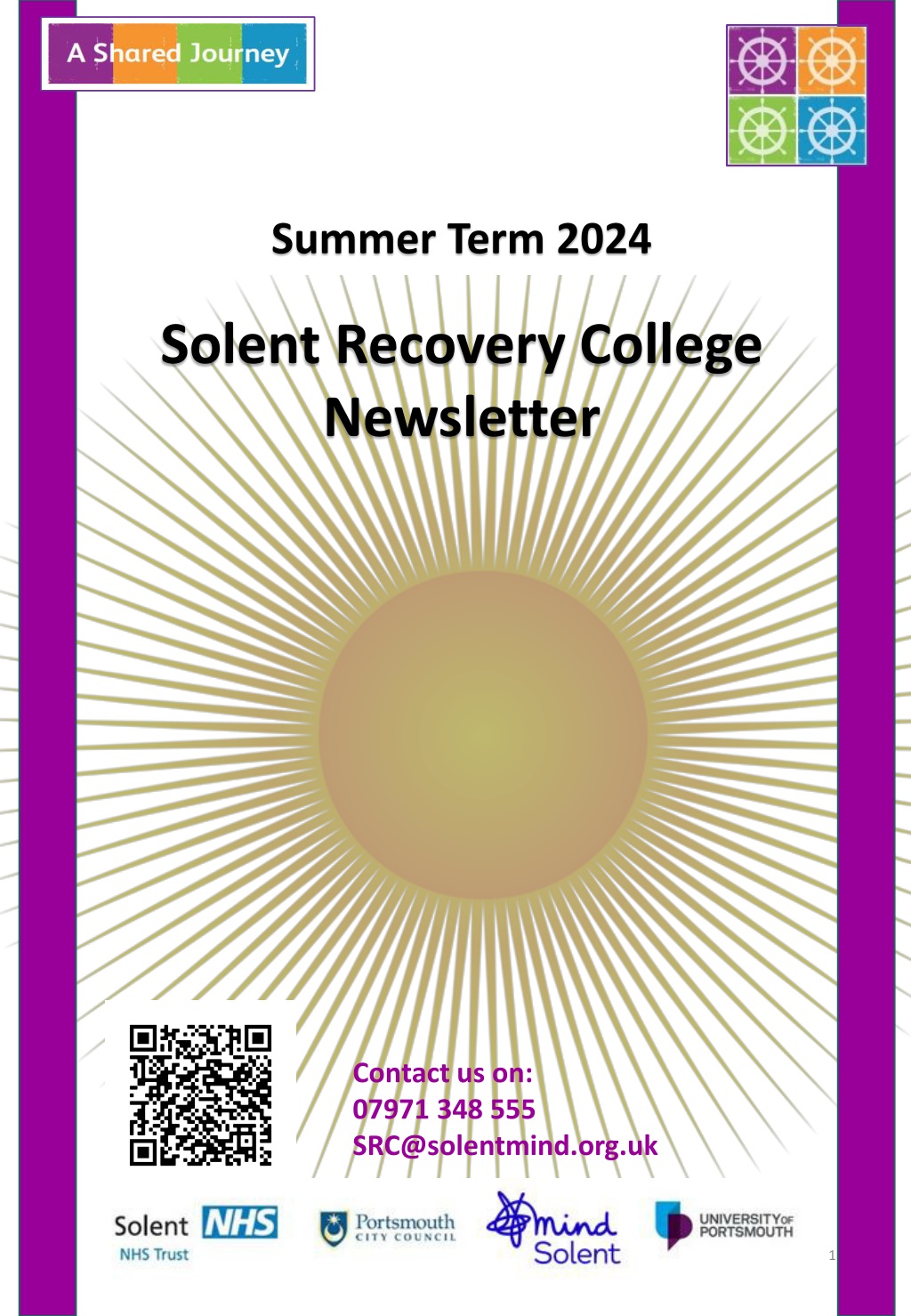 solent recovery college summer 2024 newslett