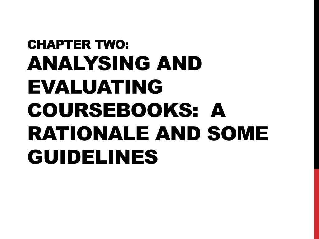 guidelines for analyzing and selecting coursebooks a comprehensive approa