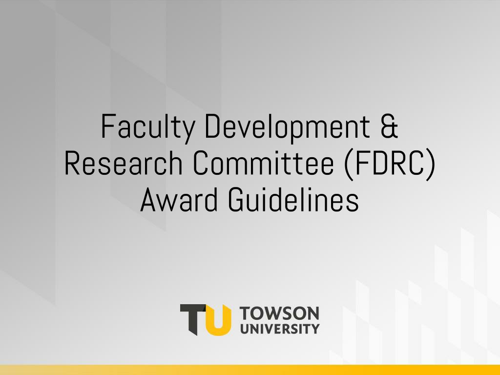 FDRC Grant Program Guidelines and Application Information