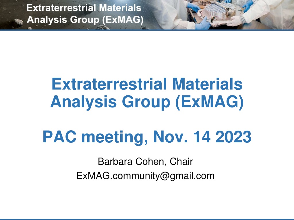 exmag recent activities and recommendatio