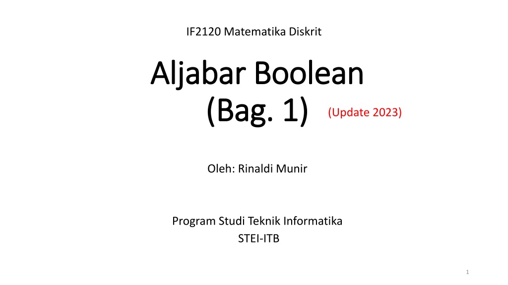 Ppt introduction to boolean algebra and its applications in digital
