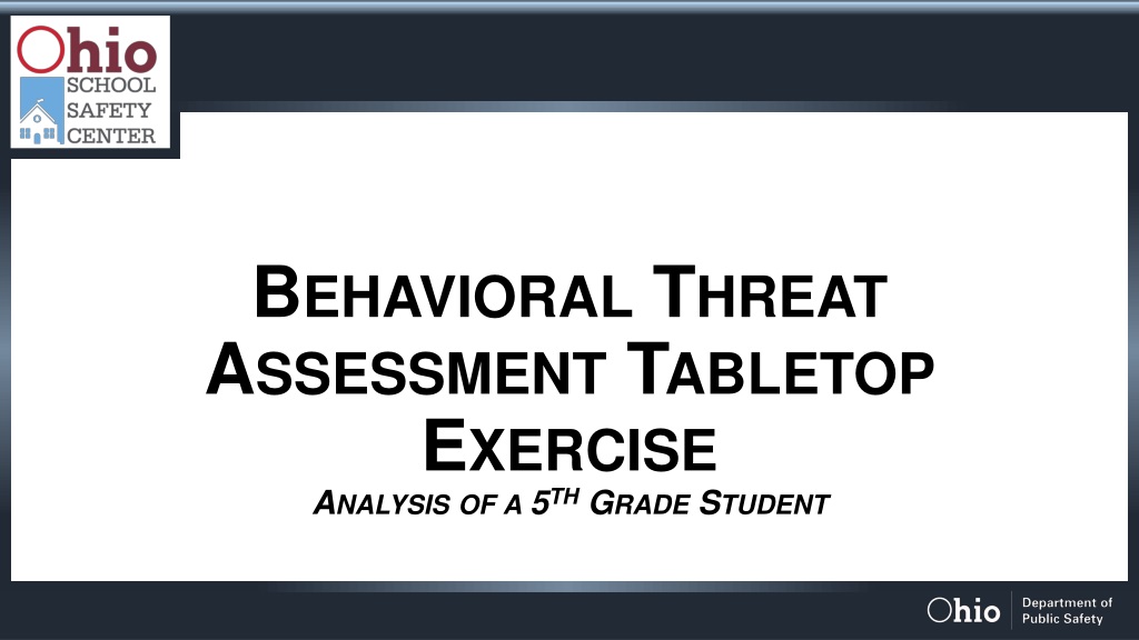 behavioral threat assessment tabletop exercise analys