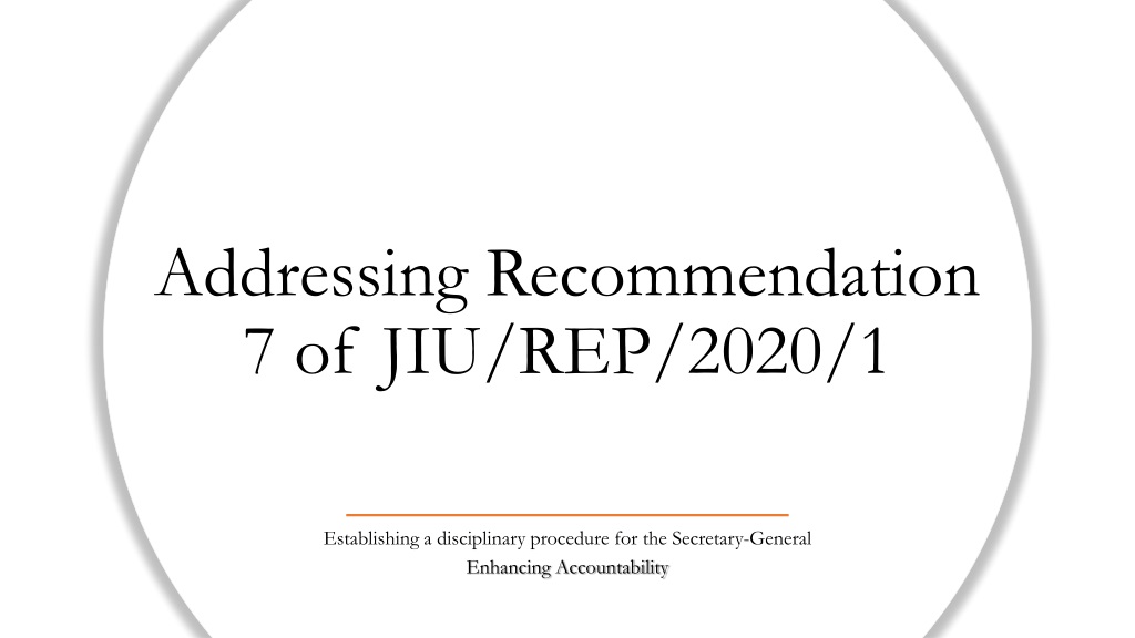 enhancing accountability through disciplinary procedures for the secretary gener