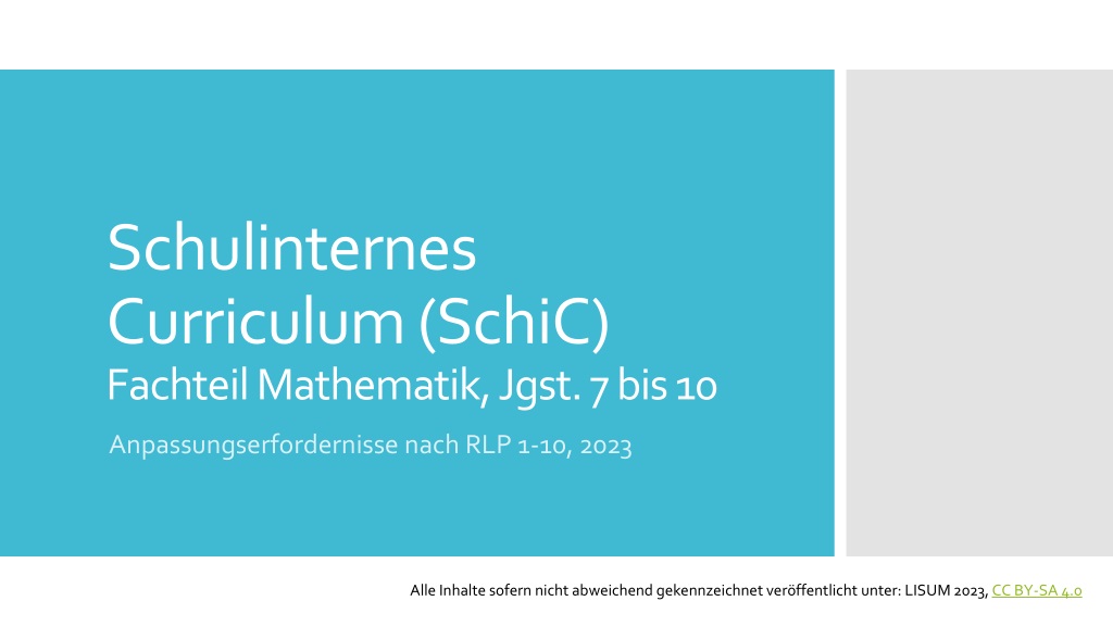adapting math curriculum for grades 7 10 according to rlp 1 10 20