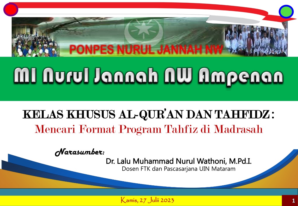 program tahfiz in madrasah integrating quran and tahfi