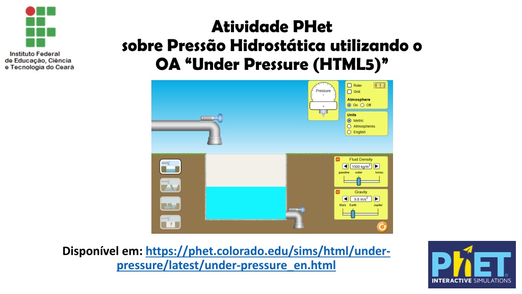 exploring hydrostatic pressure with under pressure simulati