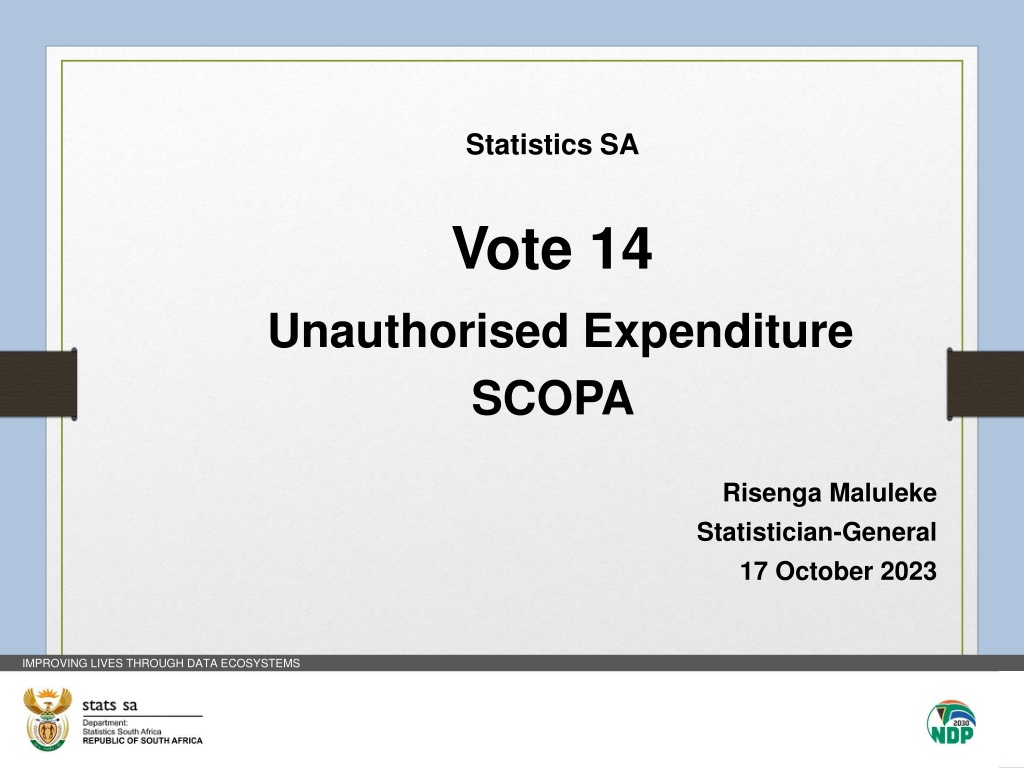 addressing unauthorised expenditure at stats sa recommendations and consequenc