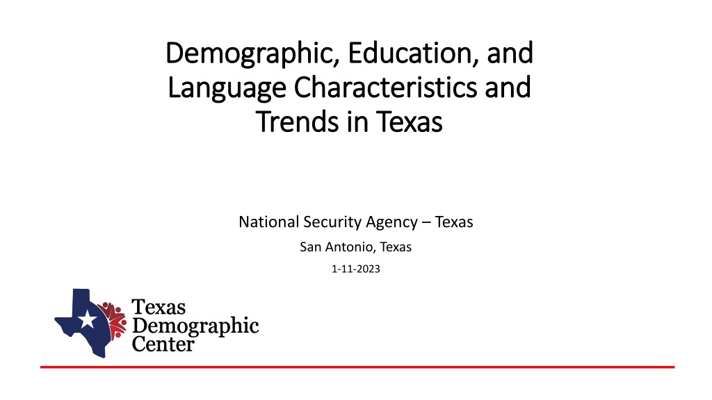 Population Trends and Educational Characteristics in Texas