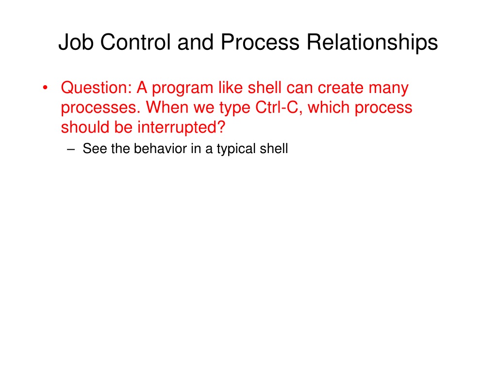 understanding unix process relationships and job contr
