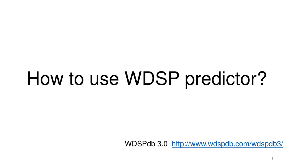 utilizing the wdsp predictor for protein sequence predicti
